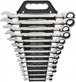 img 4 attached to SAE 12 Point Ratcheting Combination Wrench Set - GEARWRENCH 9312, 13 Piece