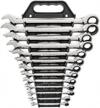 sae 12 point ratcheting combination wrench set - gearwrench 9312, 13 piece logo