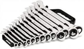 img 1 attached to SAE 12 Point Ratcheting Combination Wrench Set - GEARWRENCH 9312, 13 Piece