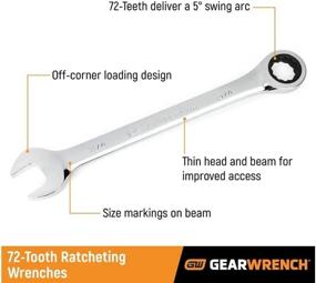 img 2 attached to SAE 12 Point Ratcheting Combination Wrench Set - GEARWRENCH 9312, 13 Piece