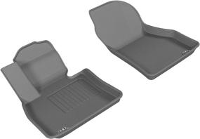 img 4 attached to 🔝 Premium 3D MAXpider All-Weather Floor Mats for BMW X1 & X2 (2016-2022) - Custom Fit Car Floor Liners, Gray Kagu Series