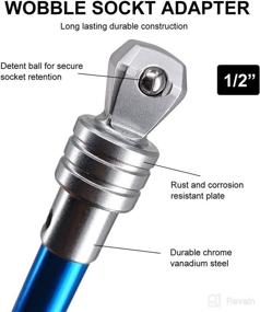 img 3 attached to 🔧 Hymnorq 6 Inch Wobble Tilt Socket Adapter with 15° Angle, Enhances Access to Side Screws, Fast and Easy Fastener Removal/Installation in Confined Areas, Quick Release 1/4" Hex Shank for Power Drill and Impact Driver