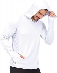 img 4 attached to Stay Protected And Comfortable With Sportneer Men'S UPF 50+ Sun Protection Hoodie - Perfect For Swimming, Fishing, And Hiking!