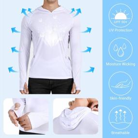img 1 attached to Stay Protected And Comfortable With Sportneer Men'S UPF 50+ Sun Protection Hoodie - Perfect For Swimming, Fishing, And Hiking!