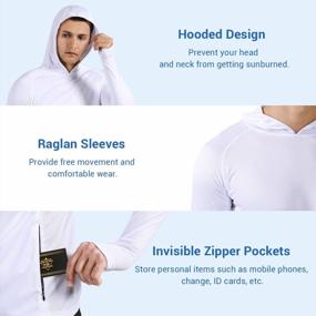 img 2 attached to Stay Protected And Comfortable With Sportneer Men'S UPF 50+ Sun Protection Hoodie - Perfect For Swimming, Fishing, And Hiking!