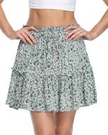 👗 chic and trendy: andy natalie womens ruffle drawstring skirts for women logo