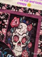 img 1 attached to Sleepwish Sugar Skull Fleece Blanket With Pink Skull And Flower Roses Design For Women And Girls, Soft And Cozy Skull Throw Blanket For Bed, Couch, Sofa, Chair, And Office Use (50" X 60") review by Sfl Richardson