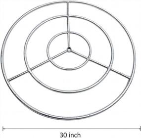 img 1 attached to Расширьте пространство на открытом воздухе с помощью 30-дюймового кольца горелки Onlyfire из нержавеющей стали с тройным кольцом