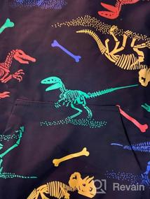 img 5 attached to 🦖 Boys' Black HZXVic Dinosaur Sweatshirt Pullover in 7T - Clothing and Fashion Hoodies & Sweatshirts