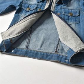 img 1 attached to 👶 A Stylish Denim Jacket for Baby Boys and Girls – Trendy Button Down Jeans Outerwear for Kids