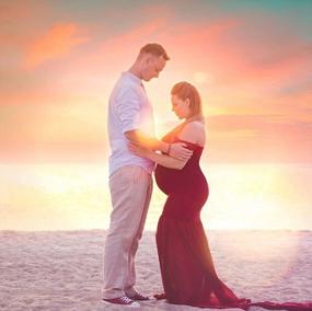 img 2 attached to Gorgeous Off Shoulder Mermaid Gown For Maternity Photo Shoot | ZIUMUDY