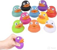 🦆 quacky squeeze rubber ducks - 5-pack toy assortment for kids, bath, birthday gifts, baby showers, summer beach and pool activity - 2" - adjusted for enhanced seo-friendliness logo
