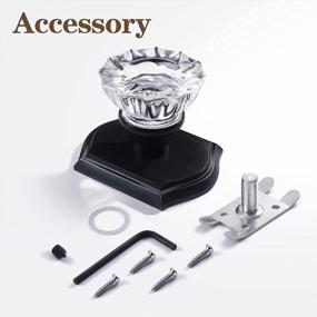 img 2 attached to 4 Pack Glass Dummy Door Knobs - Inactive Crystal Half-Dummy For Closet/Bifold, Oil Rubbed Bronze