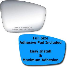 img 4 attached to Passenger Side Replacement Mirror Glass + Full Size Adhesive Pad for 2013-2017 Volkswagen Passat - 2 Optimized Options (2013-2017)