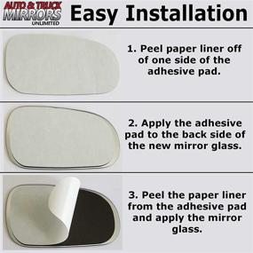 img 2 attached to Passenger Side Replacement Mirror Glass + Full Size Adhesive Pad for 2013-2017 Volkswagen Passat - 2 Optimized Options (2013-2017)