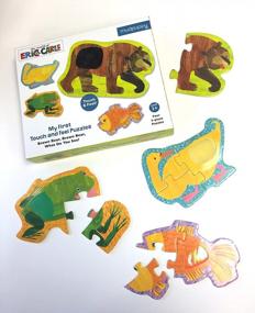 img 2 attached to Mudpuppy The World Of Eric Carle My First Touch & Feel Bear Puzzle (12 Piece), Brown