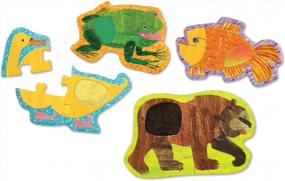img 3 attached to Mudpuppy The World Of Eric Carle My First Touch &amp; Feel Bear Puzzle (12 шт.), коричневый