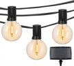 24ft g40 globe led solar string lights - 20 shatterproof bulbs & 4 modes for garden, backyard, bistro decor logo