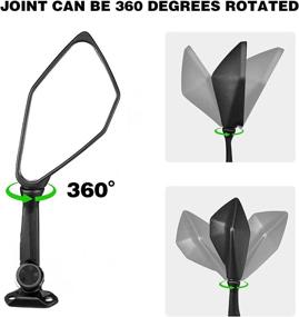 img 1 attached to 🏍️ Mamiko Motorcycle Rear View Mirrors for Kawasaki Ninja 400 (2018-2021) / Ninja 250 (2011-2018) ZX 6R 636 650 300R EX300 ABS - Rear Mirror Replacement