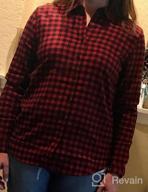 img 1 attached to Stay Cozy With Goodthreads Women'S Brushed Flannel Drop-Shoulder Shirt review by Ronald Taylor