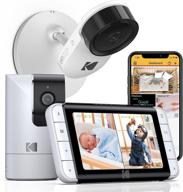 👶 kodak cherish c525 + c120 wifi video baby monitor: full room view, dual cameras, parent unit & quick check-in logo