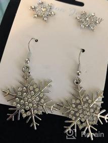 img 6 attached to ❄️ Snowflake Crystal Rhinestone Christmas Earrings for Girls - Stylish Jewelry