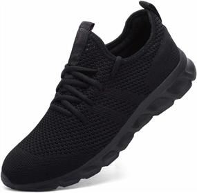 img 4 attached to Ultimate Comfort And Style: Men'S Lightweight Athletic Shoes For Running, Walking And Sports