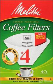 img 4 attached to ☕ Melitta #4 Cone Coffee Filters, White, 40 Count (12-Pack, 480 Filters Total)