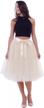 women's 7-layer tulle a-line pleated tutu skirt - knee length petticoat for prom & parties logo