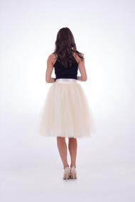 img 1 attached to Women'S 7-Layer Tulle A-Line Pleated Tutu Skirt - Knee Length Petticoat For Prom & Parties