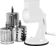 🧀 reston lloyd multi purpose grater: 3 stainless steel barrels, suction base, white - efficient kitchen tool! logo