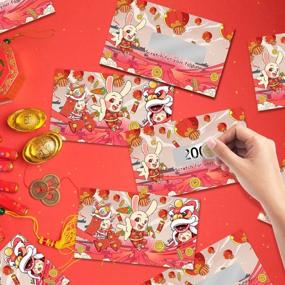 img 2 attached to Разблокируйте свою удачу с помощью скретч-карт GZHOK на 30 счетов для китайского Нового 2023 года - идеальные сувениры для празднования лунного кролика и праздничных принадлежностей!