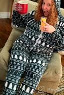 img 1 attached to Stay Cozy And Stylish: SleepytimePJs Women'S Fleece Hooded Footed Onesie Pajama review by Lamar Hopkins
