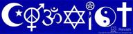 🧲 coexist magnetic bumper sticker: durable decal magnet (11.5" by 3") логотип