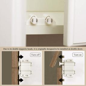 img 3 attached to 4-Pack DonYoung Magnetic Touch Latch Set For Cabinets, Closets, And RVs - Push Open Door Magnets With Double Catches And Easy Release, Ideal For Wardrobes, Kitchen Cupboards, And Drawers Closure