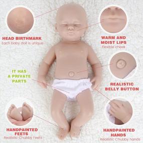 img 1 attached to IVITA 15In Full Silicone Reborn Baby Doll Boy - Realistic, Lifelike & Non-Vinyl Material!