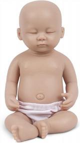 img 4 attached to IVITA 15In Full Silicone Reborn Baby Doll Boy - Realistic, Lifelike & Non-Vinyl Material!