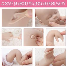 img 2 attached to IVITA 15In Full Silicone Reborn Baby Doll Boy - Realistic, Lifelike & Non-Vinyl Material!