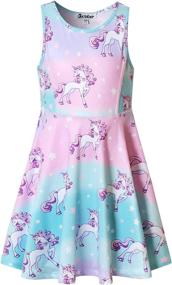 img 4 attached to Sleeveless Unicorn Dresses Little Clothes Girls' Clothing : Dresses