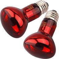 reptile red heat lamp bulb - 75w infrared basking spot light for bearded dragons, geckos, iguanas, snakes, ball pythons - nighttime heat light solution logo