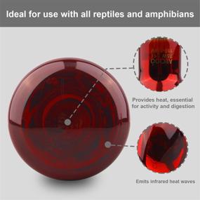 img 3 attached to Reptile Red Heat Lamp Bulb - 75W Infrared Basking Spot Light for Bearded Dragons, Geckos, Iguanas, Snakes, Ball Pythons - Nighttime Heat Light Solution