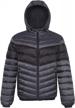 water-resistant lightweight puffer jacket with hood for men - rokka&rolla winter coat logo