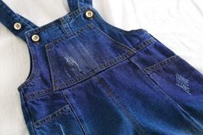 img 1 attached to 👶 KIDSCOOL SPACE Baby Girl Boy Jean Overalls: Stylish Bib Pocket Denim Workwear for Little Ones