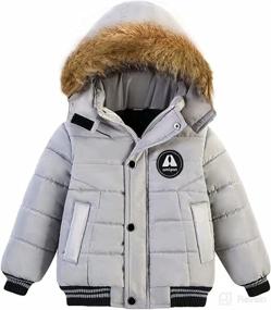 img 4 attached to 🧥 AMIYAN Toddler Thickened Hooded Down Jacket Winter Snowsuit Coat - Warm and Cozy Outerwear for Boys and Girls