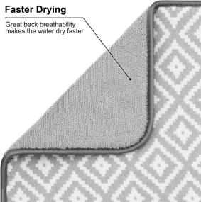 img 3 attached to Efficient Microfiber Kitchen Drying Pads By SUBEKYU - 2 Pack Light Grey Dish Drainer Mats For Countertops And Sinks
