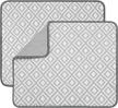 efficient microfiber kitchen drying pads by subekyu - 2 pack light grey dish drainer mats for countertops and sinks logo