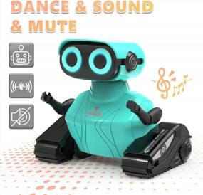 img 1 attached to GILOBABY Remote Control Robot Toy - Flexible Head & Arms, Music, LED Eyes - Birthday Gifts For Boys Girls Age 5-7 (Blue)