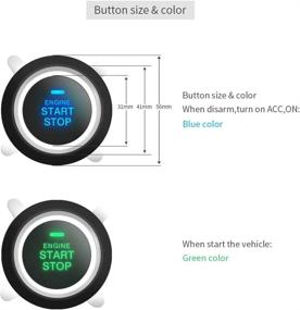 img 3 attached to 🚗 EASYGUARD ES002 Push Engine Start Button with Remote Start for Automatic Transmission Car - Universal Compatibility with Car Alarm System, DC12V