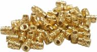 pack of 50 brass threaded heat set inserts for plastic, #10-24 and #10-32 thread sizes, ideal for 3d printing and diy projects - includes long #10-24 inserts logo