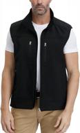men's full-zip windproof vest with soft fleece lining and pockets - perfect outerwear for any occasion by moheen logo